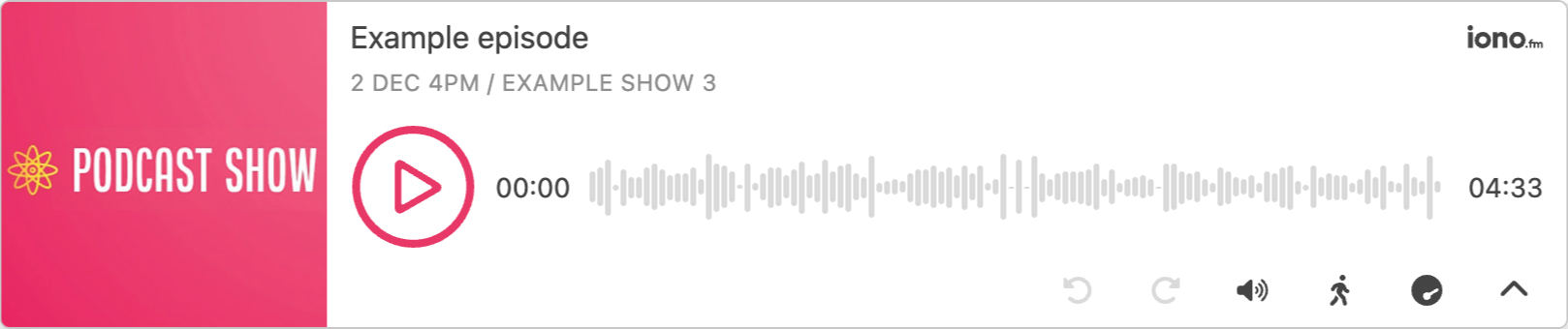 Podcast player example